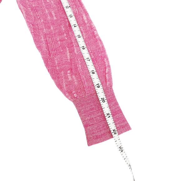 RACHEL COMEY Amares Crinkle Knit Top Sweater in Pink Marled S - Picture 12 of 12